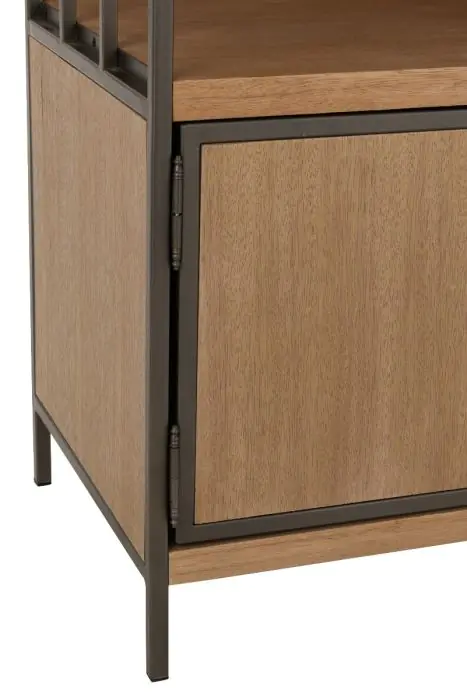 Alacena Escandinava Madera Natural Metal 90 Cm