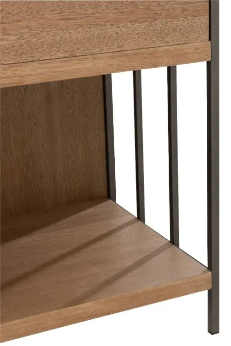 Alacena Escandinava Madera Natural Metal 90 Cm