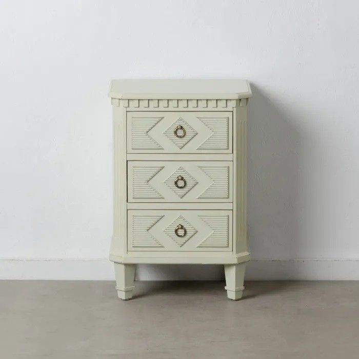 Mesita de Noche Madera Verde Claro, 45 Cm