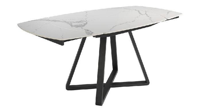 Mesa Comedor Ovalada Extensible Estilo Moderno, 120/ 178 Cm
