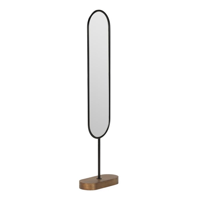 Espejo 45x20x167 Madera/Metal -- Negro/Color Madera