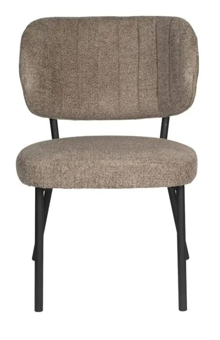 Silla Comedor Tejido Marrón Acero, 56 Cm