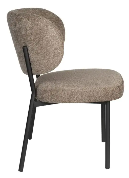 Silla Comedor Tejido Marrón Acero, 56 Cm