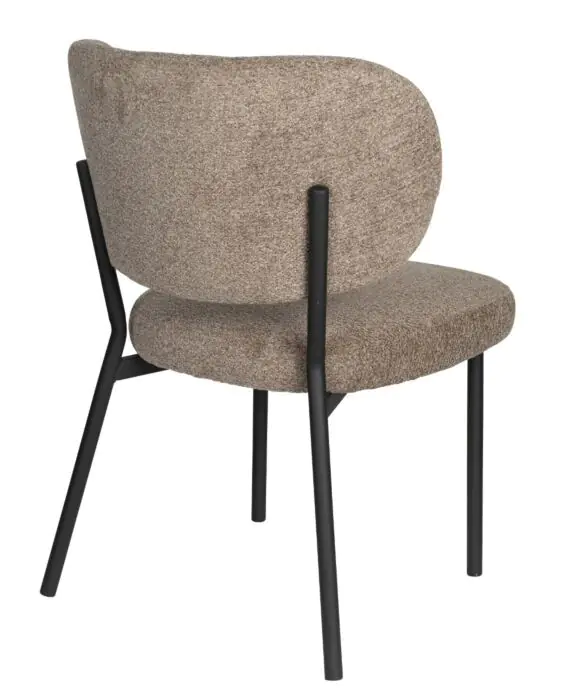 Silla Comedor Tejido Marrón Acero, 56 Cm