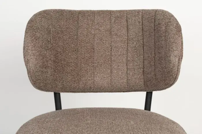 Silla Comedor Tejido Marrón Acero, 56 Cm