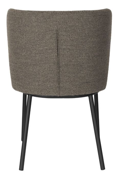 Silla Comedor Tejido Marrón Metal Negro, 53 Cm