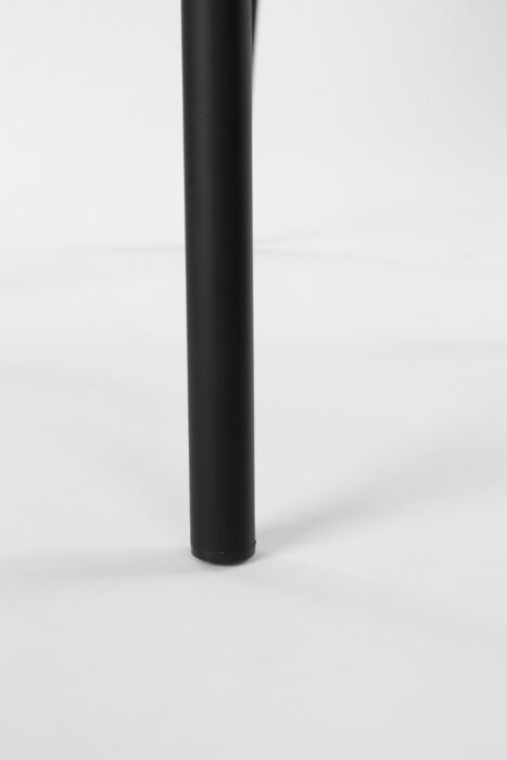 Silla Comedor Tejido Marrón Metal Negro, 53 Cm