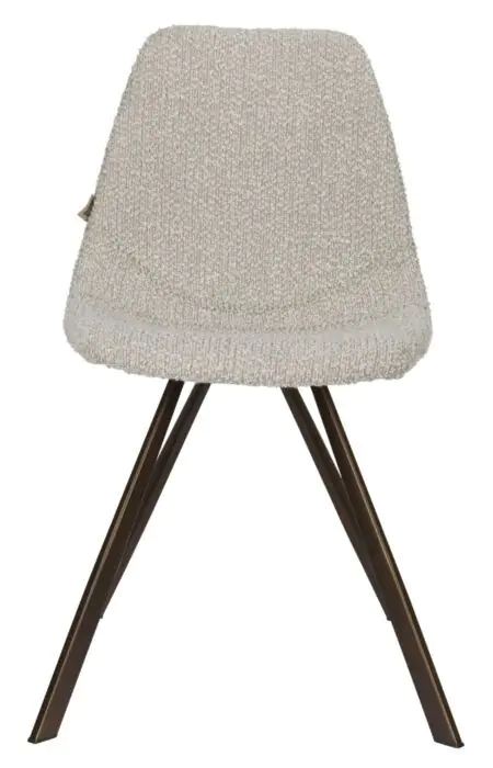 Silla Tejido Bouclé Beige, 56 Cm