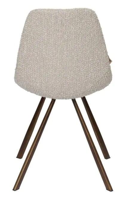 Silla Tejido Bouclé Beige, 56 Cm