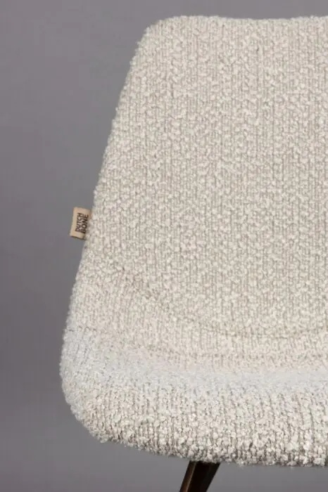 Silla Tejido Bouclé Beige, 56 Cm