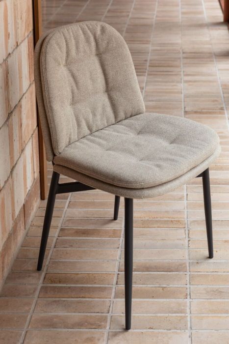 Silla Comedor Beige Acero, 56'5 Cm
