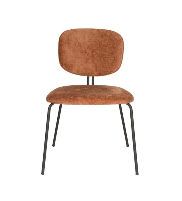 Silla Comedor Tejido Terracota Hierro, 50 Cm