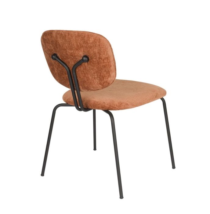Silla Comedor Tejido Terracota Hierro, 50 Cm