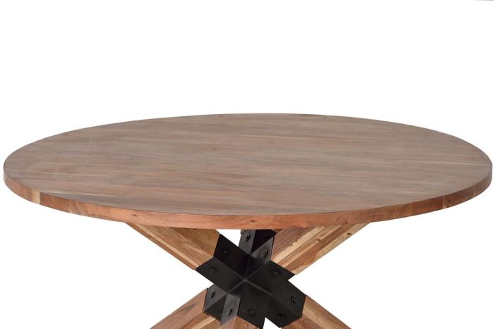 Mesa Redonda Comedor Madera Acacia