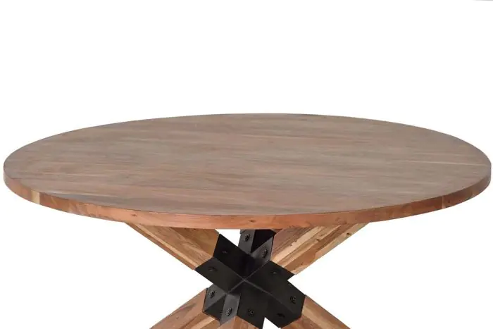 Mesa Redonda Comedor Madera Acacia