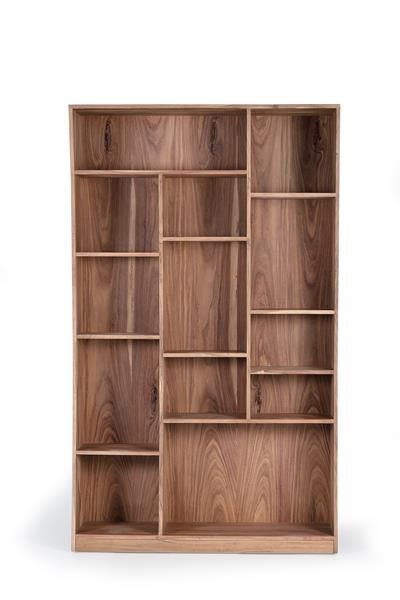 Libreria Madera Natural 13 Espacios, 200 Cm