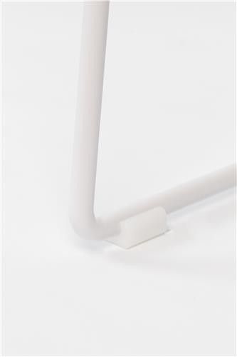 Silla Tango Asiento PVC Blanco Patas Acero Blanco, 81,5 Cm