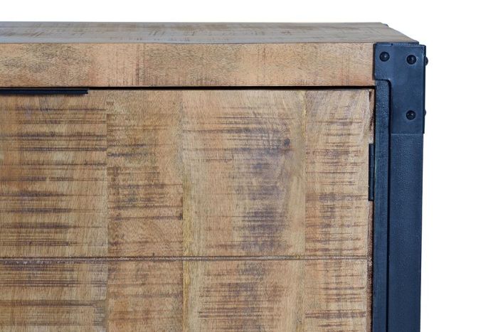 Aparador Madera Mango Natural Negro, 180 Cm