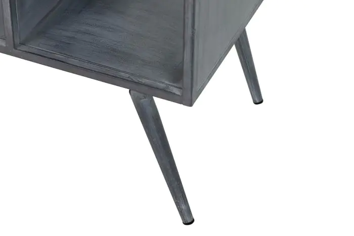 Librería Metal Bambú 3 Puertas 5 Huecos, 186 Cm
