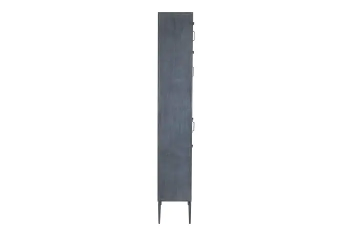 Librería Metal Bambú 3 Puertas 5 Huecos, 186 Cm