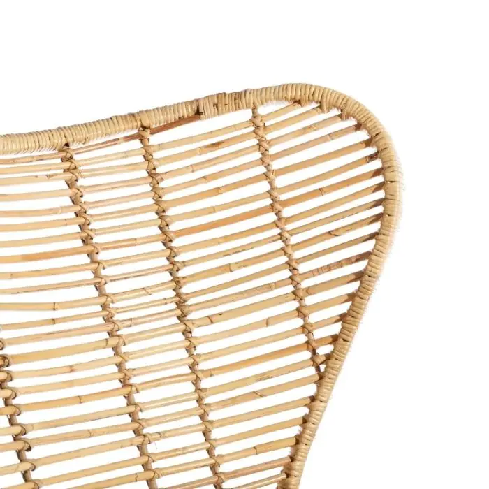 Sillón Nórdico Rattán Natural, Salón 100 Cm