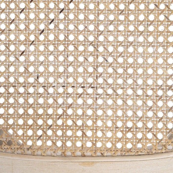 Silla Blanco Rozado Ratán Madera Olmo, 45 Cm