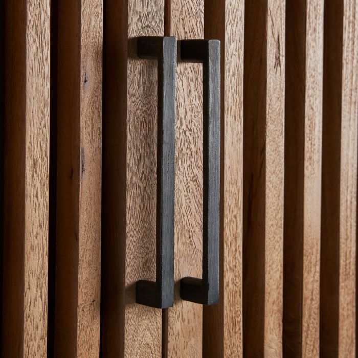 Armario Madera Mango Natural Hierro Negro, 195 Cm