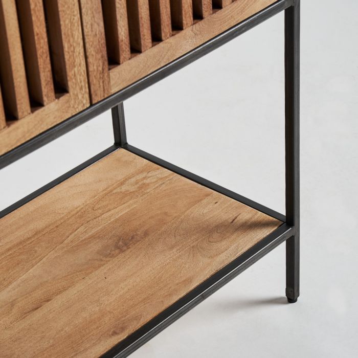Armario Madera Mango Natural Hierro Negro, 195 Cm