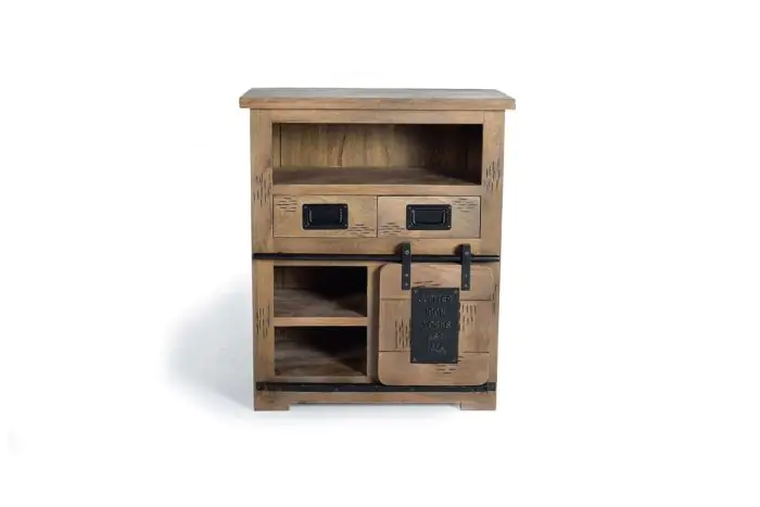 Aparador Mango 1 Puerta 2 Cajones, 90 Cm
