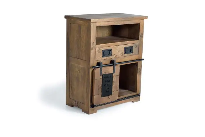 Aparador Mango 1 Puerta 2 Cajones, 90 Cm