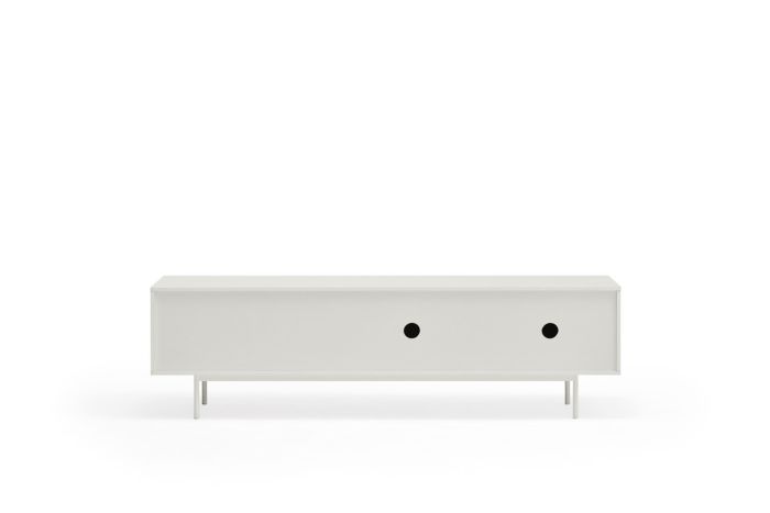 Mueble de TV DM Lacado Natural Blanco, 180 Cm