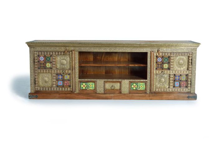 Mueble de TV Estilo Oriental Diseño Étnico 