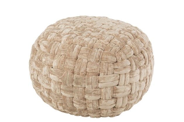Puff Redondo Estilo Vintage