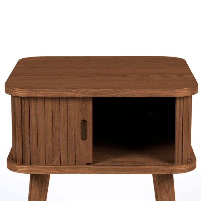 Mesa auxiliar Nogal Marrón Puerta Corredera, 59 Cm