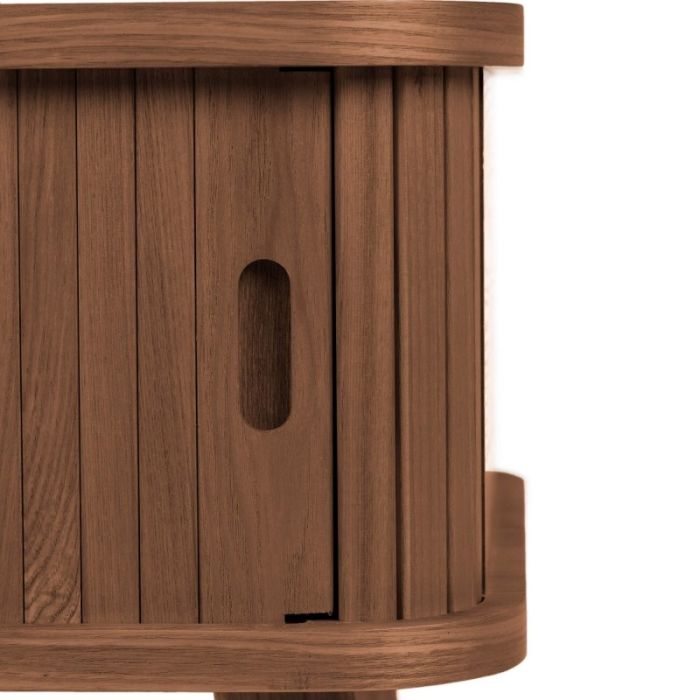 Mesa auxiliar Nogal Marrón Puerta Corredera, 59 Cm