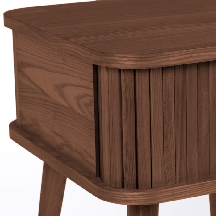 Mesa auxiliar Nogal Marrón Puerta Corredera, 59 Cm