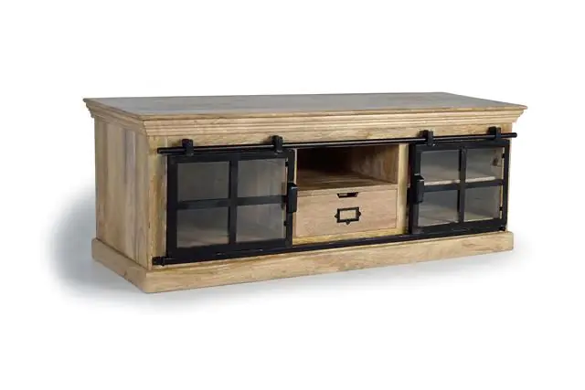 Mueble de TV Natural/Negro