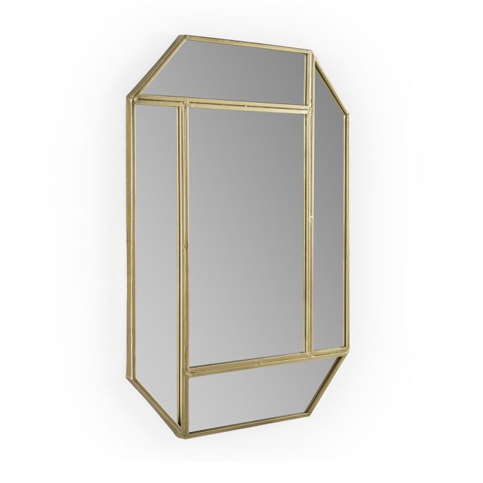 Espejo 69x2x69 Metal/Espejo -- Dorado