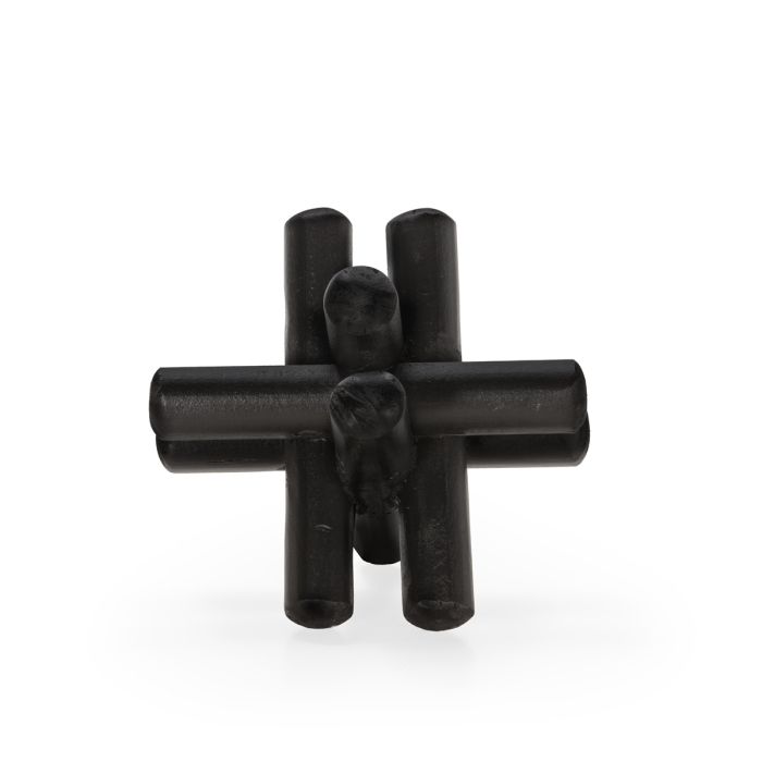 Figura 10x10x10 Madera de Abedul -- Negro