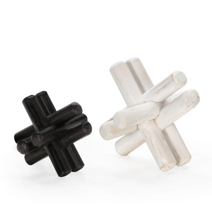 Figura 10x10x10 Madera de Abedul -- Negro