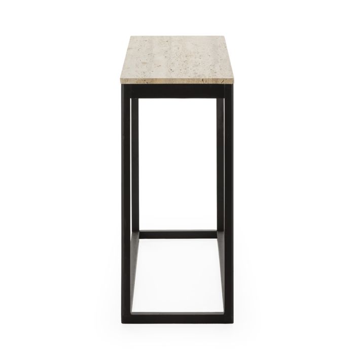 Consola 119x36x78,5 Madera/Mármol -- Negro