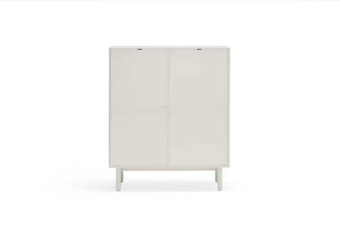 Mueble Auxiliar Madera crema 3 Puertas 3 cajones 1 Hueco, 120 Cm