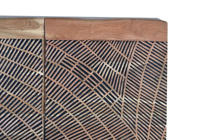 Aparador 2 Puertas talladas Madera, 90 Cm