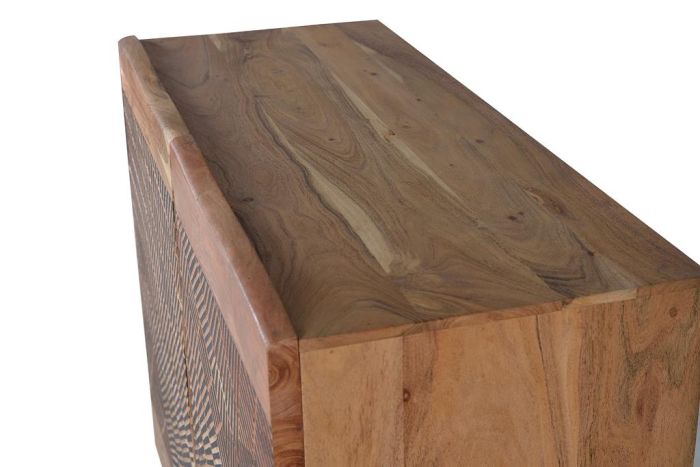Aparador 2 Puertas talladas Madera, 90 Cm