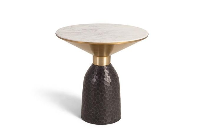 Mesa centro diseño negro oro
