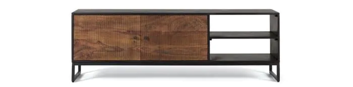 Mueble TV Madera de Palisandro/ Madera Mango Metal, 150 Cm