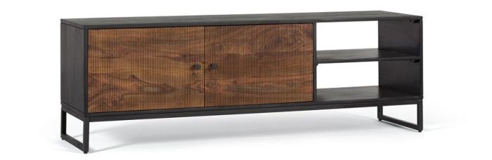 Mueble TV Estilo Industrial Diseño Estriado, 150 Cm