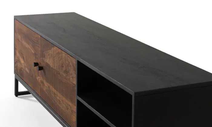 Mueble TV Madera de Palisandro/ Madera Mango Metal, 150 Cm