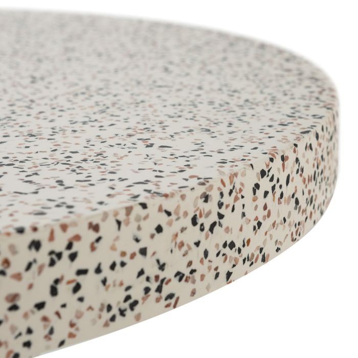 Mesa Auxiliar 66x66x51 Fibra de Piedra -- Blanco