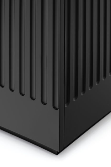Aparador Doric 3 Puerta 3 cajones Negro Antracita, 150 Cm
